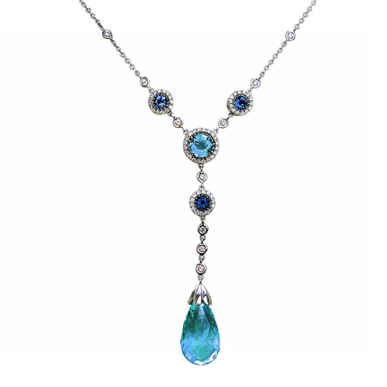 Blue topaz necklace – GIOIELLANDO – Italian Jewelry